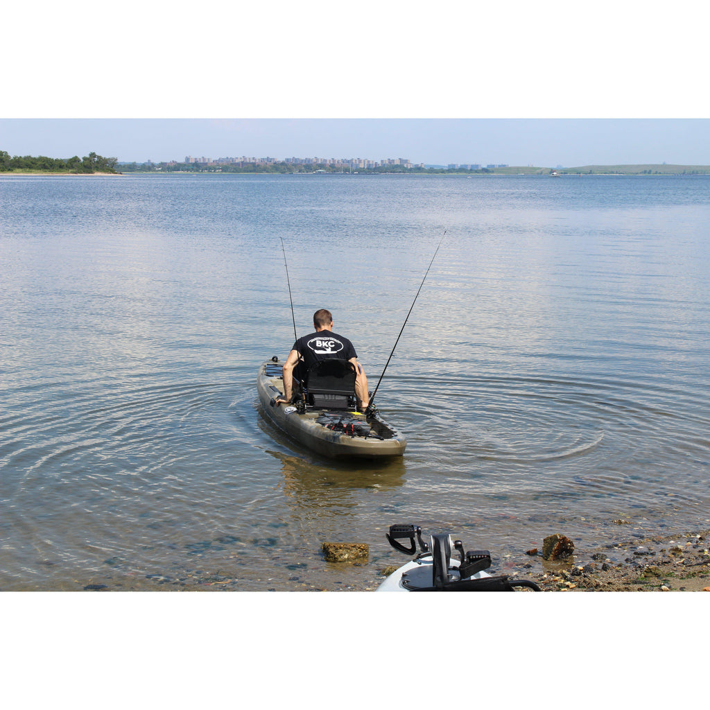 BKC PK13 13' Pedal Drive Fishing Kayak W/Rudder System, Paddle