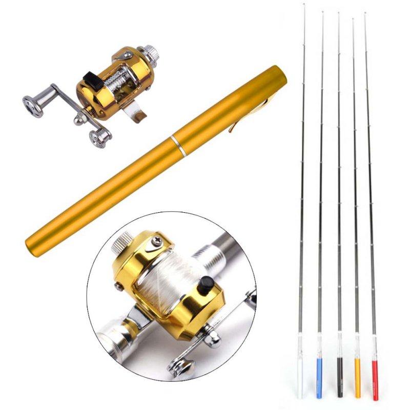 Fishing Pole Fishing Rod and Reel Combination, Carbon Shrinkage Short  Knuckle Road Sub Rod Spinning Wheel Set Foldable Portable Fishing Tackle